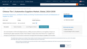Chinese Tier 1 Automotive Suppliers Market, Global, 2024 2030 - tier 1 automotive manufacturer