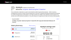 Mydayis Coupons, Prices & Cost Saving Tips - super.com - mydayis manufacturer website