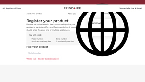 Register your product - frigidaire manufacturer warranty