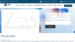 Premium Tirzepatide API Supplier - S&Y Biochem - tirzepatide manufacturer