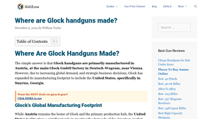 Where are Glock handguns made? | [June Updated] - TheGunZone - glock manufacturer
