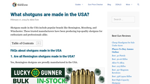 What shotguns are made in the USA? - TheGunZone - shotgun manufacturer