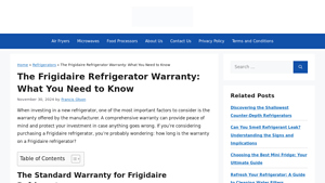 The Frigidaire Refrigerator Warranty: What You Need to Know - frigidaire manufacturer warranty