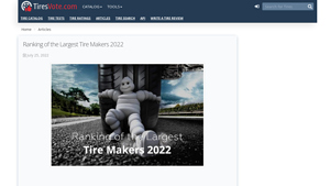 Ranking of the Largest Tire Makers 2022 - TiresVote.com - largest tire manufacturer