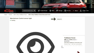 Manufacturer Control sensor light. | Trailblazer Forum - manufacturer control code