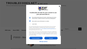 P3000 - Manufacturer Controlled DTC Bank 1 - TroubleCodes.net - manufacturer control code