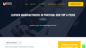 Leather Manufacturers in Pakistan: Our Top 6 Picks - Uniway Sourcing - leather product manufacturer