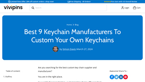 Best 9 Keychain Manufacturers To Custom Your Own Keychains - Vivipins - keychain manufacturer