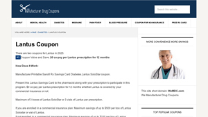 Lantus Coupon 2025 - NEW - Manufacturer Coupons - lantus manufacturer