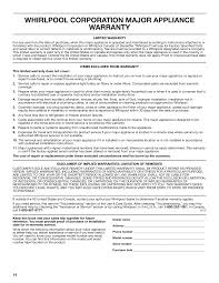 Appliance Warranty Coverage | Whirlpool - manufacturer warranty