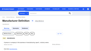 Manufacturer Definition & Meaning - YourDictionary - spell manufacturer