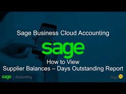 Printing your Supplier Balances - Days Outstanding report - age of sage manufacturer in indiana