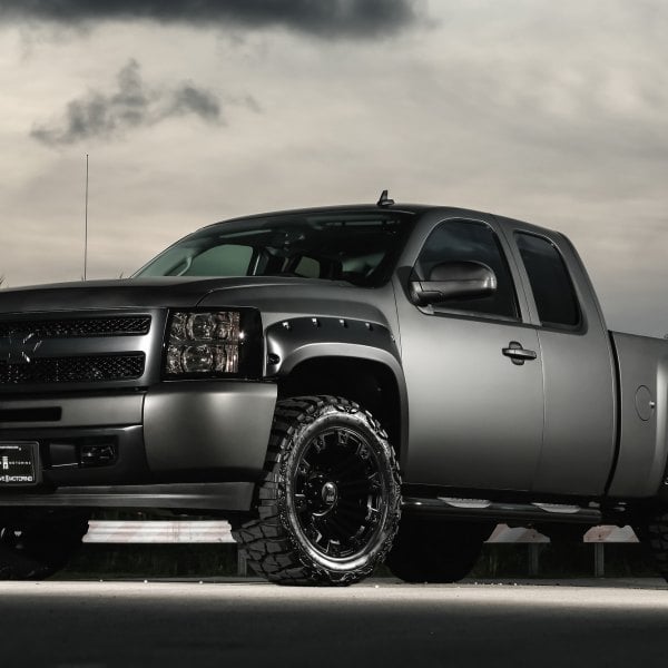 A relevant stock photo of 08 chevy silverado custom in a typical setting.