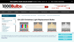 Shop C9 LED Christmas Light Replacement Bulbs - 1000Bulbs.com - c9 christmas lights bulk
