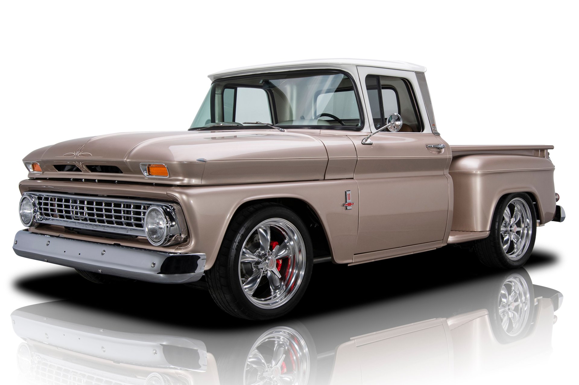 A relevant stock photo of 1963 chevy truck custom in a typical setting.