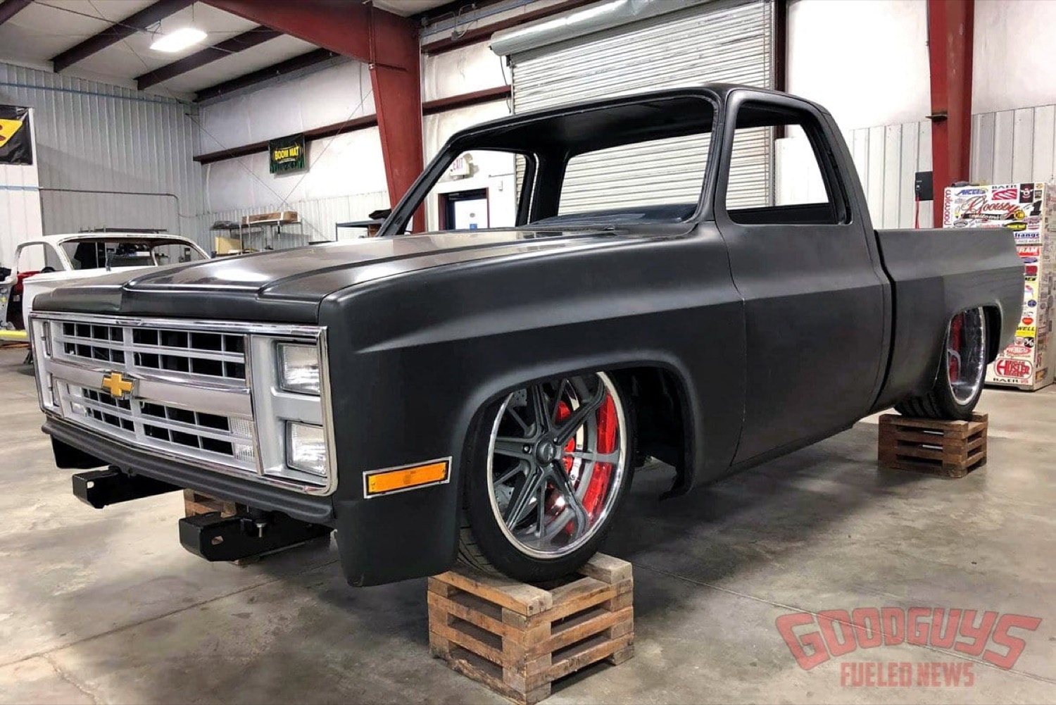 A relevant stock photo of 1986 chevy truck custom in a typical setting.