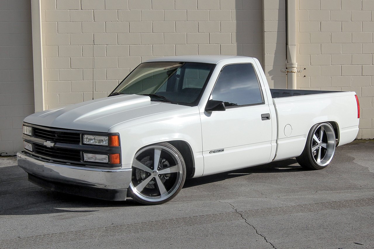 A relevant stock photo of 1995 chevy silverado custom in a typical setting.