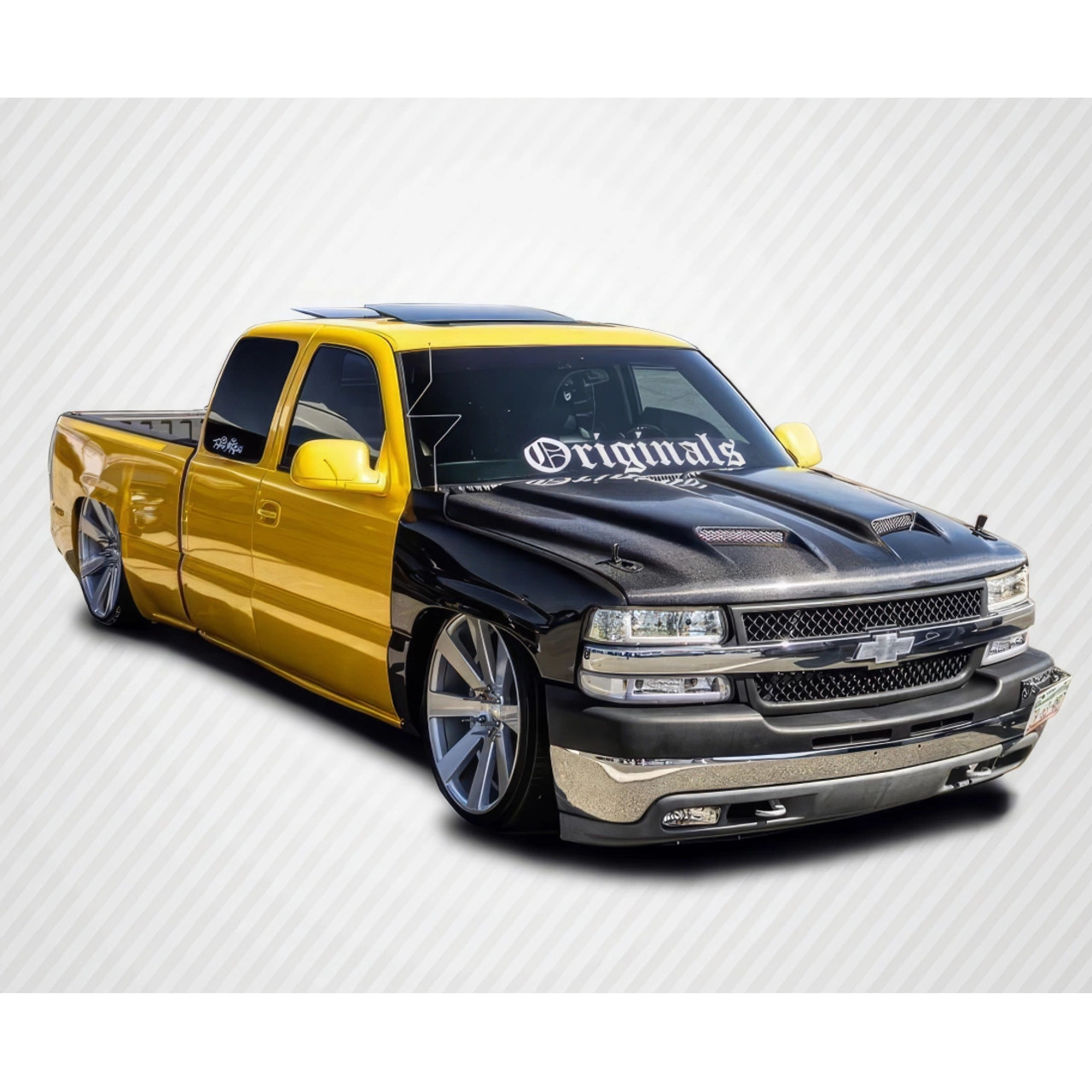 A relevant stock photo of 2002 chevy silverado custom in a typical setting.