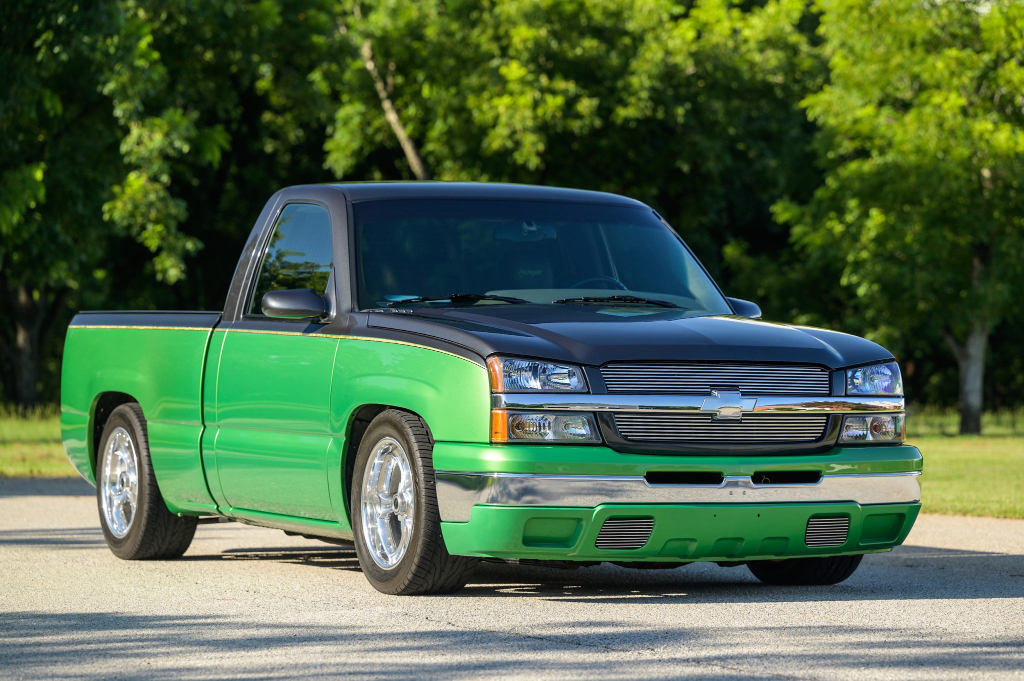 A relevant stock photo of 2003 silverado custom in a typical setting.
