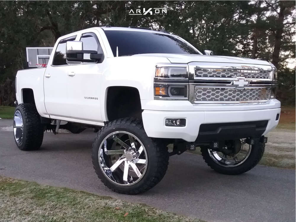 A relevant stock photo of 2014 silverado custom in a typical setting.