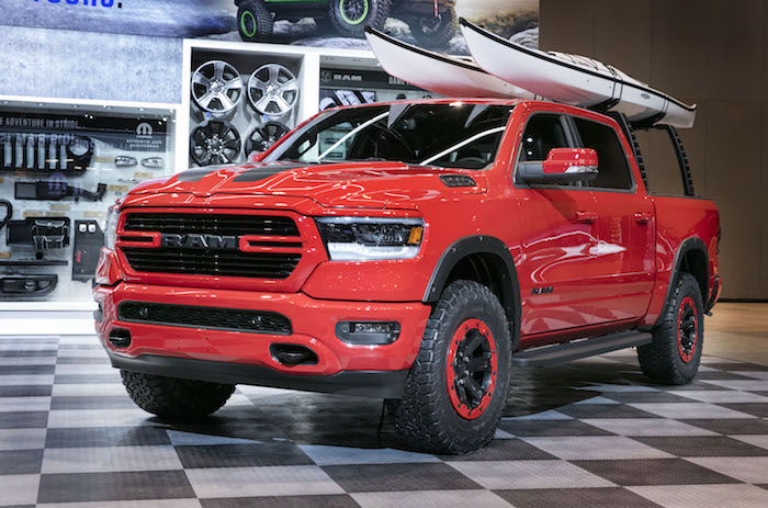 A relevant stock photo of 2019 ram 1500 custom in a typical setting.