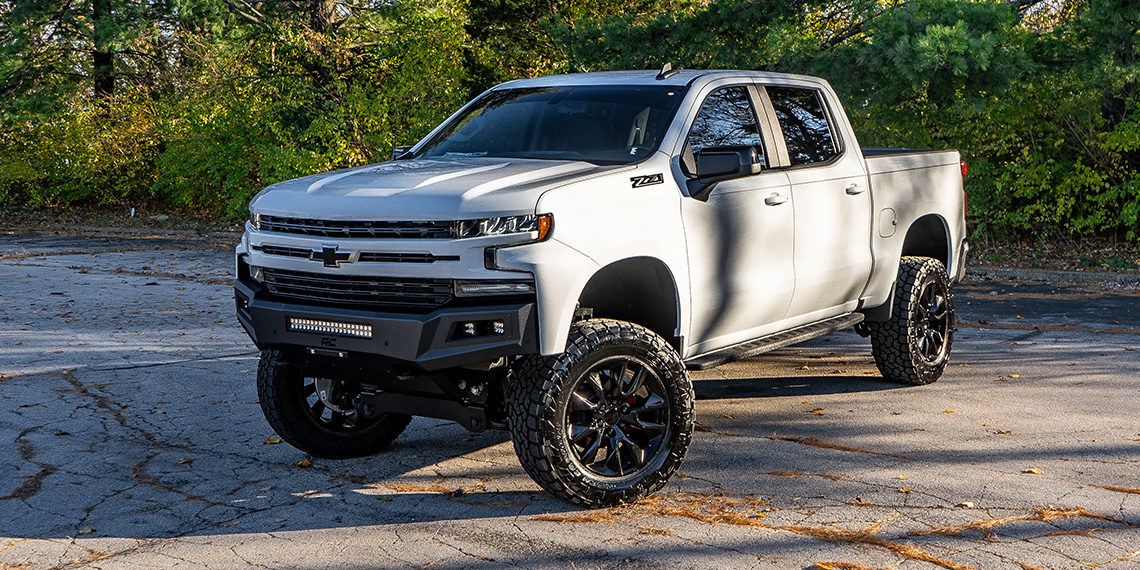 A relevant stock photo of 2021 chevy silverado custom in a typical setting.