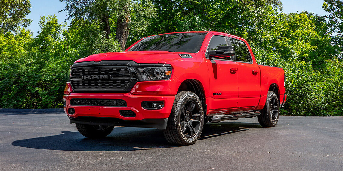 A relevant stock photo of 2022 ram 1500 custom in a typical setting.