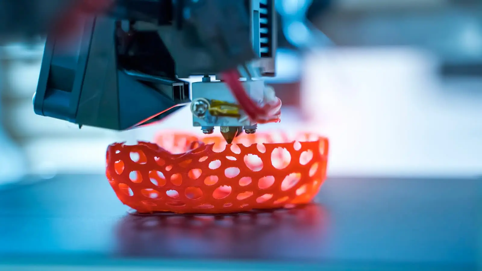 A relevant stock photo of 3d printer custom in a typical setting.