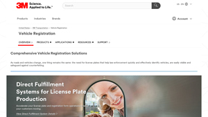Vehicle Registration and License Plate Solutions | 3M US - manufacturer license plate