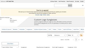Custom Logo Sunglasses - 4Imprint - orange sunglasses bulk