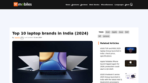 Top 10 laptop brands in India (2024) | 91mobiles.com - best laptop manufacturer