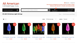 C9 LED Christmas Light Strings | All American Christmas - c9 christmas lights bulk