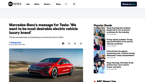 Mercedes-Benz's message for Tesla: 'We want to be most desirable ... - mercedes electric company
