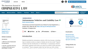 Autonomous Vehicles and Liability Law - Oxford Academic - autonomous vehicle manufacturer
