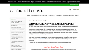 Wholesale Private Label Candles - candle manufacturer