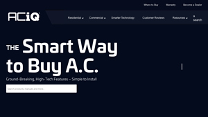 ACiQ - Heating and Cooling Products - ac manufacturer with triangle logo black red yellow