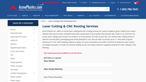 Acrylic Laser Cutting Service - Acme Plastics - acrylic laser cutter factory