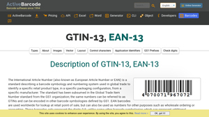 GTIN-13, EAN-13 :: Global Trade Item Number :: European Article Number ... - manufacturer code