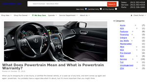 What Does Powertrain Mean and What is Powertrain Warranty? - Acura of ... - acura manufacturer warranty