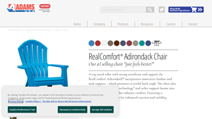 RealComfort® Adirondack Chair - Adams Manufacturing - plastic adirondack chairs bulk