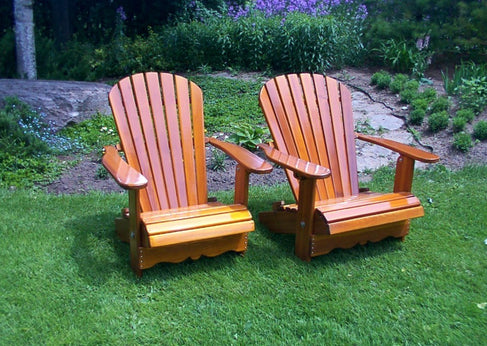 A relevant stock photo of adirondack chairs custom in a typical setting.