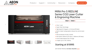 AEON MIRA Pro S Redline Series - CO2 Laser Cutter & Engraving ... - laser cutter engraver factory
