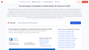 Top Aerospace Companies In United States Of America In 2025 - aerospace manufacturer