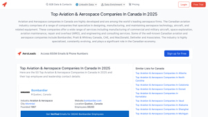Top Aviation & Aerospace Companies In Canada In 2025 - AeroLeads - canadian airplane manufacturer