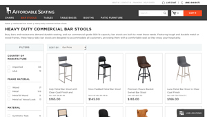 500 lb Capacity Heavy Duty Commercial Bar Stools - bar stools bulk