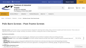 Pole Barn Screws - Post Frame Screws | AFT Fasteners - metal roofing screws bulk