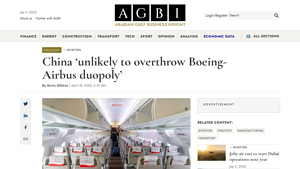 China 'unlikely to overthrow Boeing-Airbus duopoly' - chinese airplane manufacturer