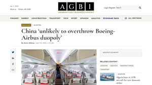 China 'unlikely to overthrow Boeing-Airbus duopoly' - chinese aircraft manufacturer