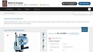 Garment Cutting Machine - Tiruppur - Mithra & Company - fabric cutter factory