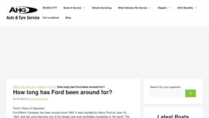 How long has Ford been around for? - AHG Auto Service - ford oldest manufacturer